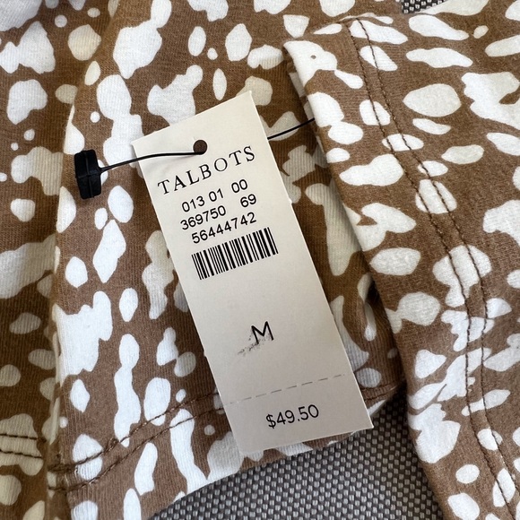 TALBOTS Cotton Long Sleeve Tee/ Rattan and Ivo - Picture 4 of 4